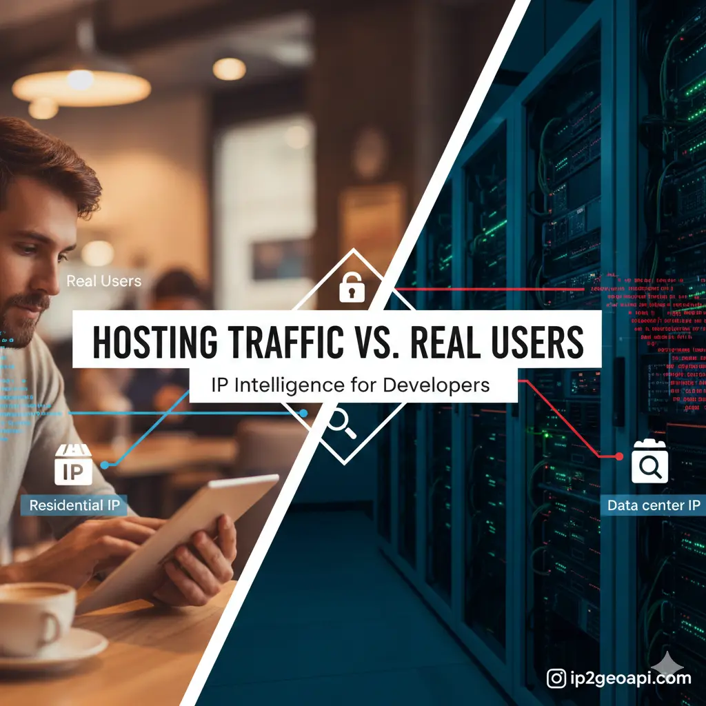 identify hosting and real visitors