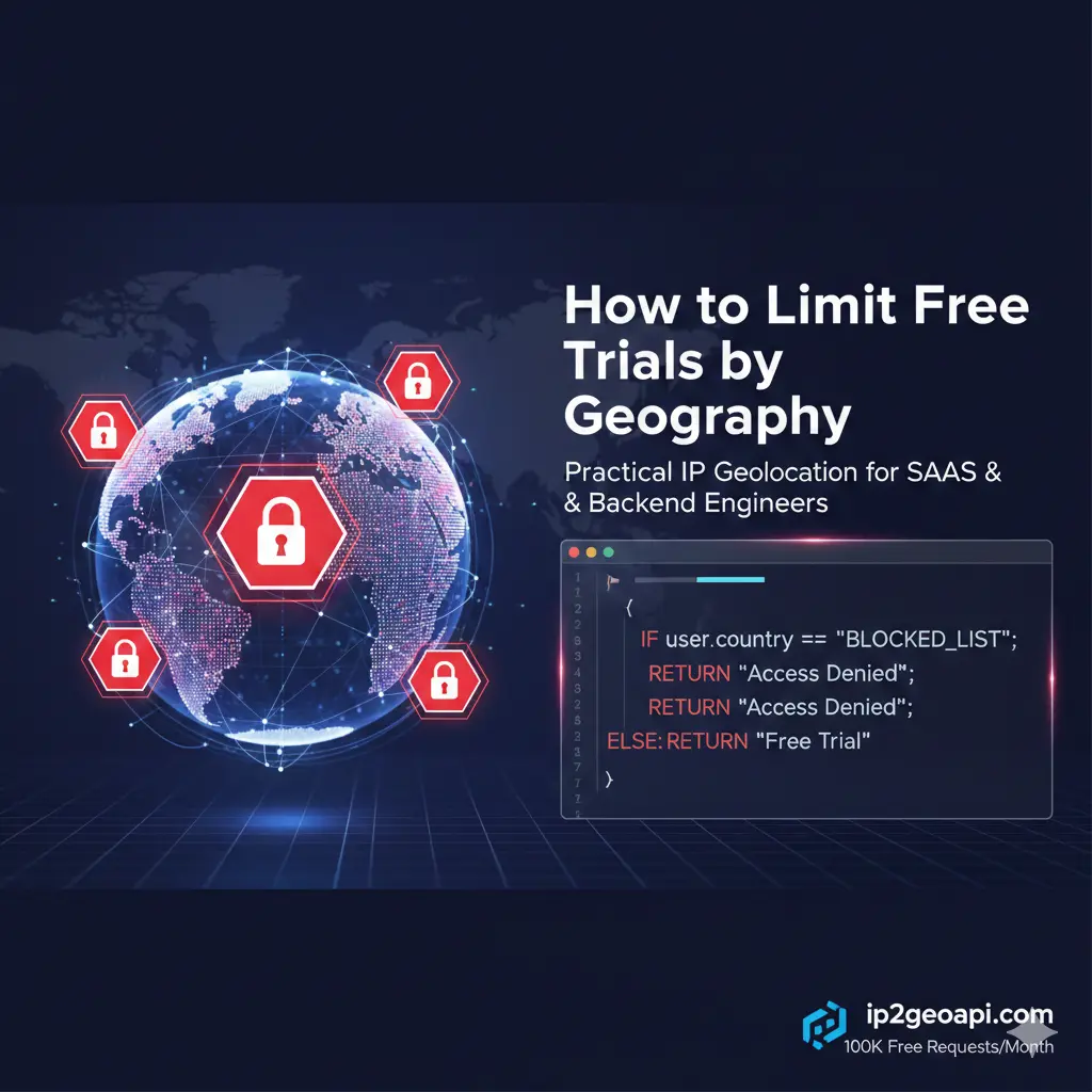 Limiting free trials by countries for new signups in SaaS apps